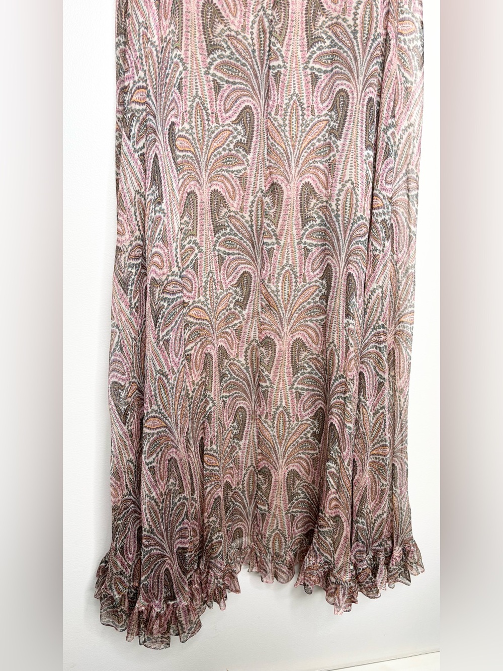 Etro Printed Silk Paisley High-Low Maxi Skirt IT 44 US 8 NWT - Picture 14 of 14